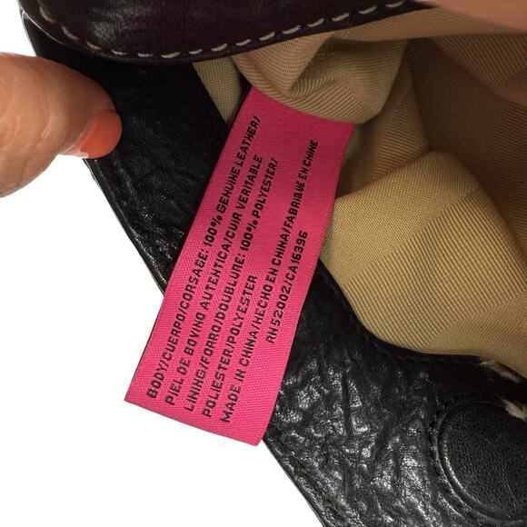 Juicy Couture Black Leather Clutch Bag‎ Gold Chain Vintage Y2K - Picture 7 of 9